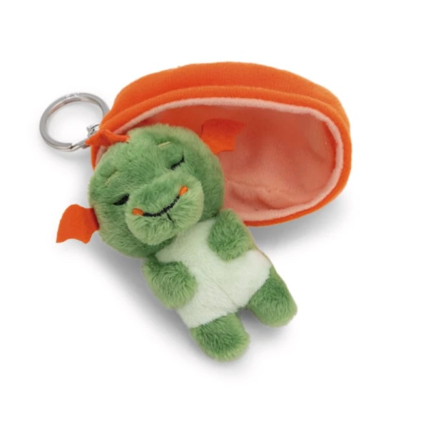 SLEEPING PETS PLUSH KEYHOLDER 8 cm - GREEN DRAGON