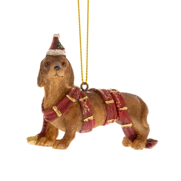 ΧΜΑΣ RESIN DOG ORNAMENT 7.5X4.5X6.5 CM