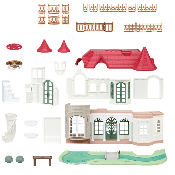 THE SYLVANIAN FAMILIES RED ROOF RIVERSIDE MANOR