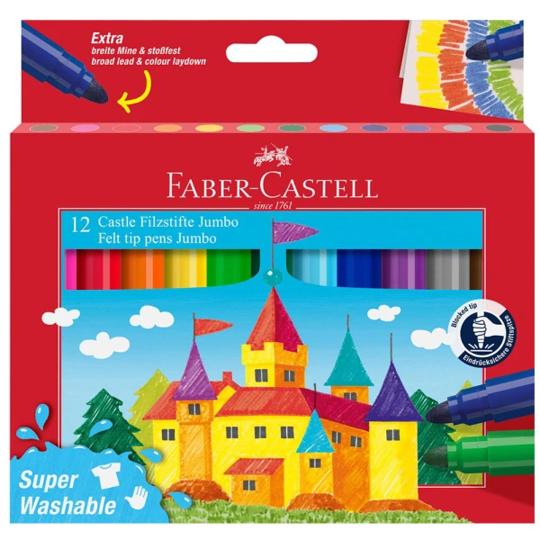 FABER-CASTELL ΜΑΡΚΑΔΟΡΟΙ JUMBO ΣΕΤ ΤΩΝ 12