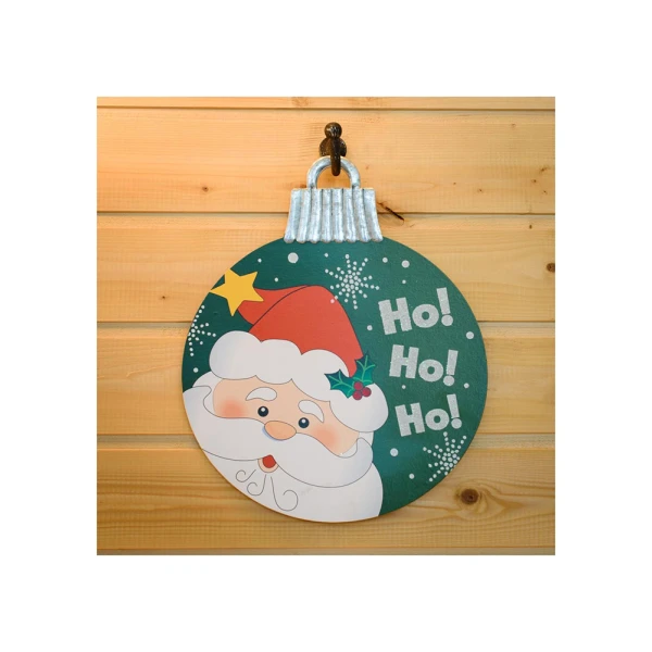 CHRISTMAS ORNAMENT WOODEN BALL 30 cm - 2 DESIGNS