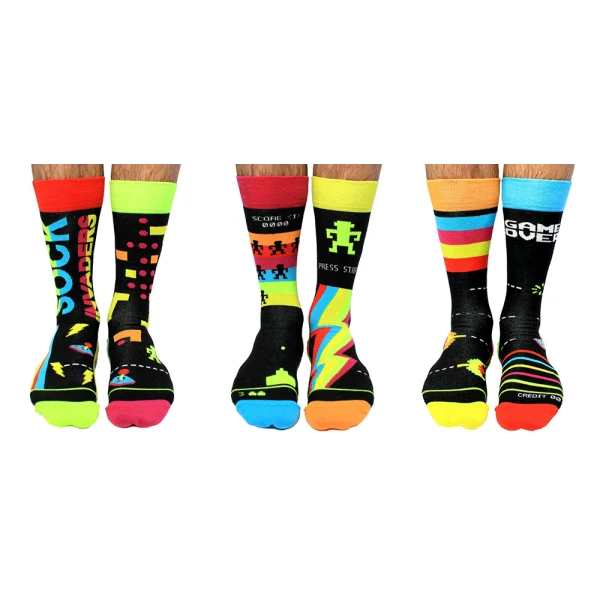 MEN SOCKS No 39-46 SET  SPACE INVADERS