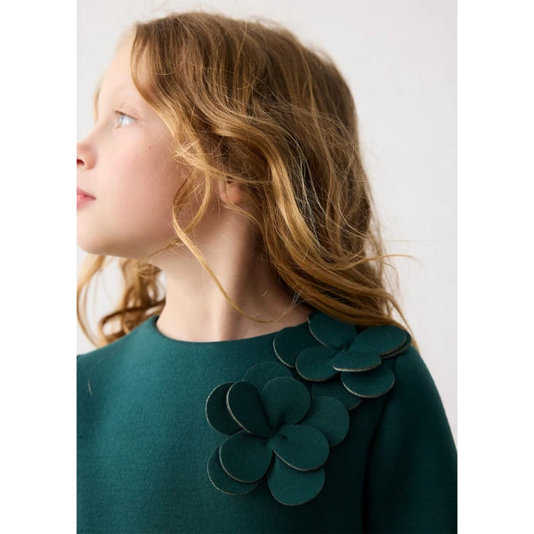 MAYORAL DRESS NEOPRENE GREEN