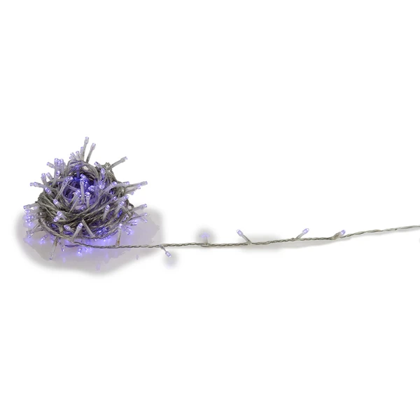 100 LED CHRISTMAS LIGHTS 8PROGRAMS TRANSPARENT PURPLE 31V OUTDOOR