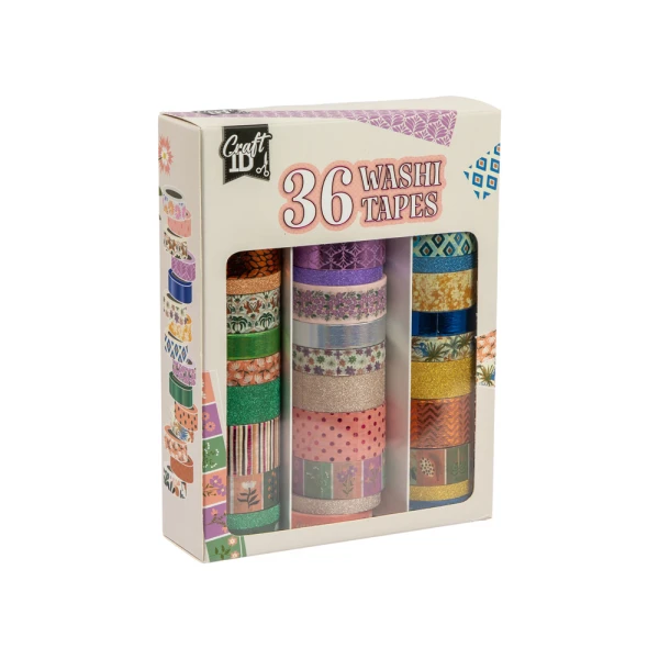 ΣΕΤ 36 τεμ. ΤΑΙΝΙΩΝ WASHI 3M. FOIL & GLITTER - 2 ΣΧΕΔΙΑ