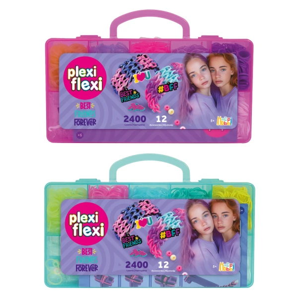 PLEXI-FLEXI BFF ΘΗΚΗ 2400 ΛΑΣΤΙΧΑΚΙΑ & 12 ΑΞΕΣΟΥΑΡ - 2 ΧΡΩΜΑΤΑ