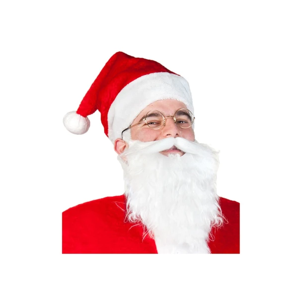 CHRISTMAS SANTA CLAUS SET WITH BEARD AND GLASSES