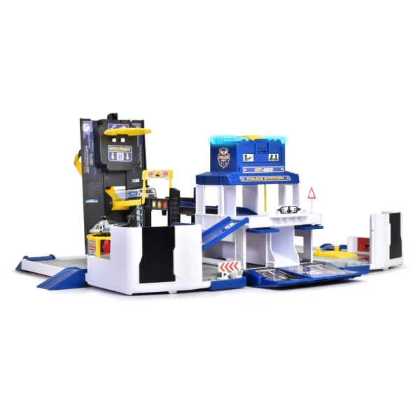 DICKIE TOYS FOLDING POLICE TRUCK PLAYSET