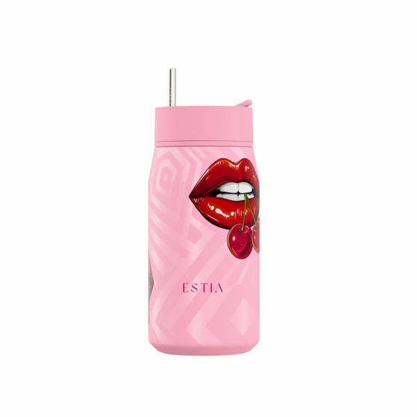 ESTIA HOME ART ΘΕΡΜΟΣ LENS SAVE THE AEGEAN 360ml BLUSH POP