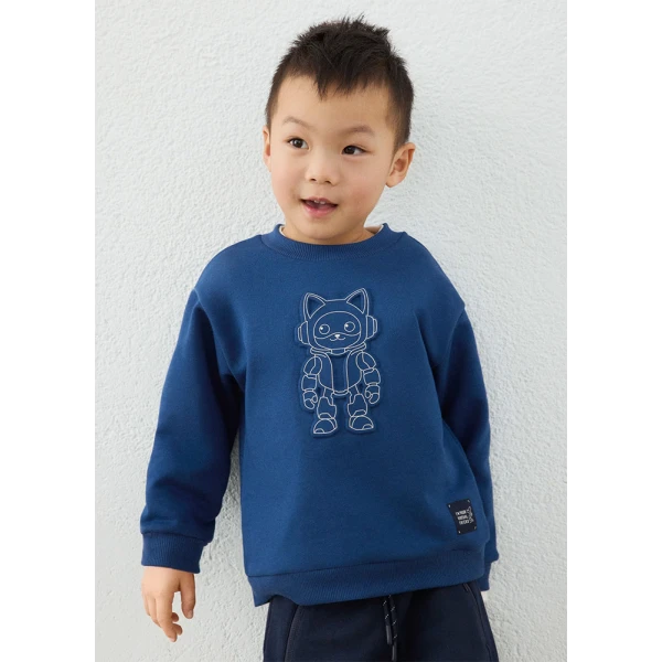 MAYORAL FLEECE EMBOSSED BLUE DARK