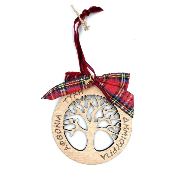 WOODEN LUCKY CHARM LIFE\'S TREE WITH WISHES