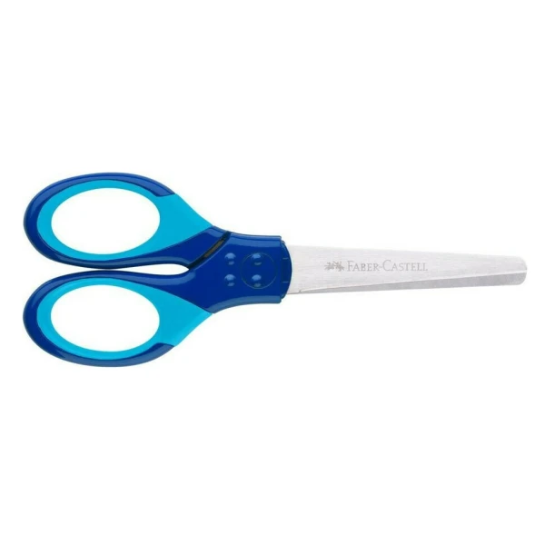 FABER CASTELL GRIP SCISSORS WITH PROTECTIVE COVER - BLUE