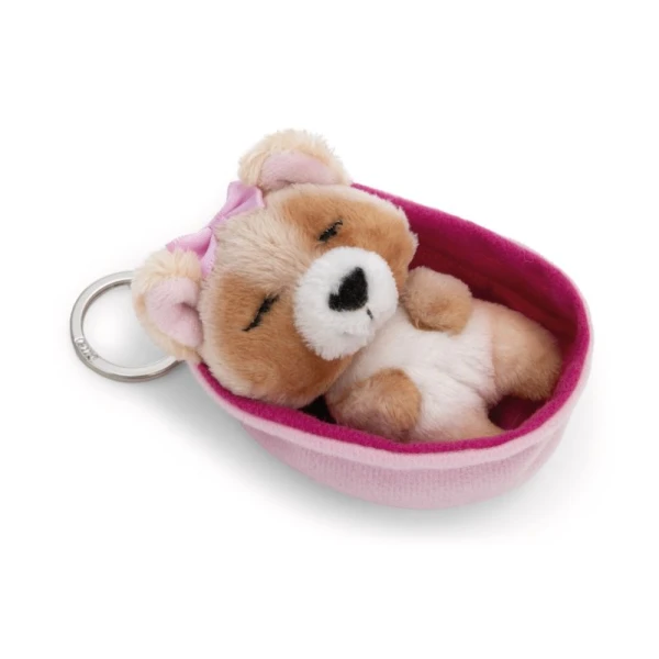 SLEEPING PETS PLUSH KEYHOLDER 8 cm - YORKSHIRE TERRIER DOG