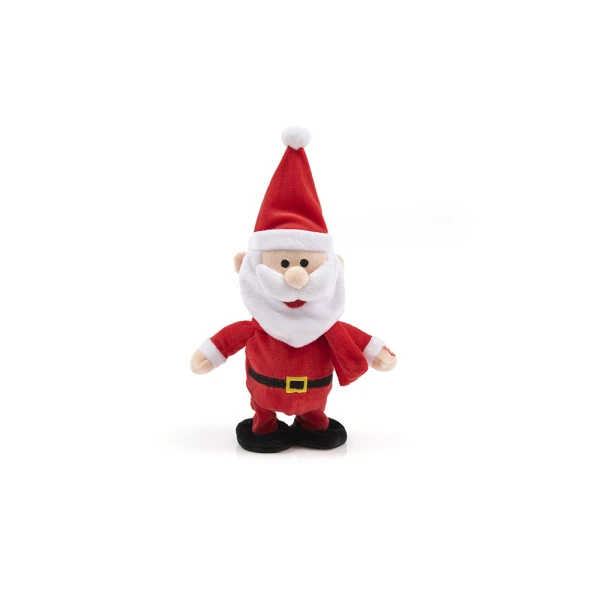 PLUSH SANTA CLAUS & REINDEER 19 cm WITH GREEK CAROLS AND MOTION