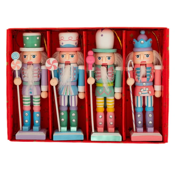 SET 4 MULTICOLOR NUTCRACKERS 13 cm
