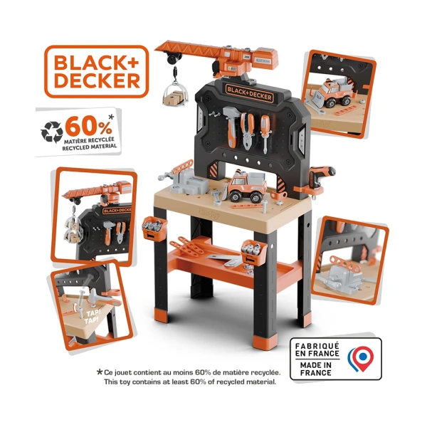 SMOBY BLACK & DECKER BRICOLO BUILDER WORKBENCH