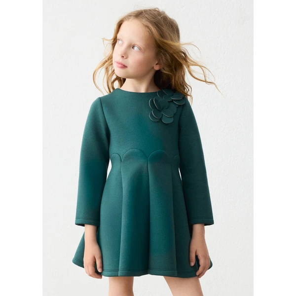 MAYORAL DRESS NEOPRENE GREEN