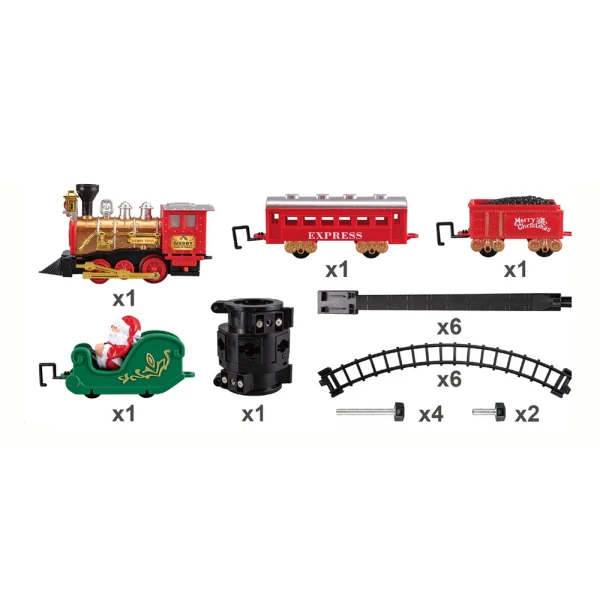 TRAIN SET WITH CHRISTMAS TREE BASE