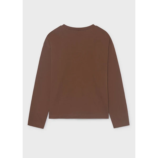 MAYORAL T-SHIRT ΜΑΚΡΥΜΑΝΙΚΟ BASIC ΣΟΚΟΛΑΤΙ 