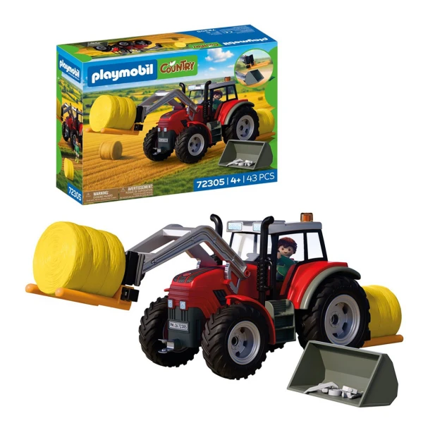 PLAYMOBIL COUNTRY ΜΕΓΑΛΟ ΤΡΑΚΤΕΡ ΜΕ ΜΠΑΛΕΣ ΣΑΝΟΥ