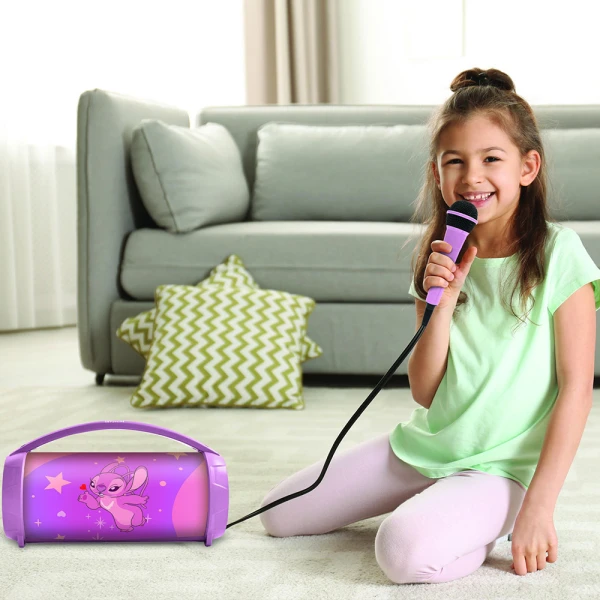 LEXIBOOK ΠΑΙΔΙΚΟ ΗΧΕΙΟ ANGEL BLUETOOTH ΜΕ ΦΩΣ ΚΑΙ ΜΙΚΡΟΦΩΝΟ ΚΑΡΑΟΚΕ