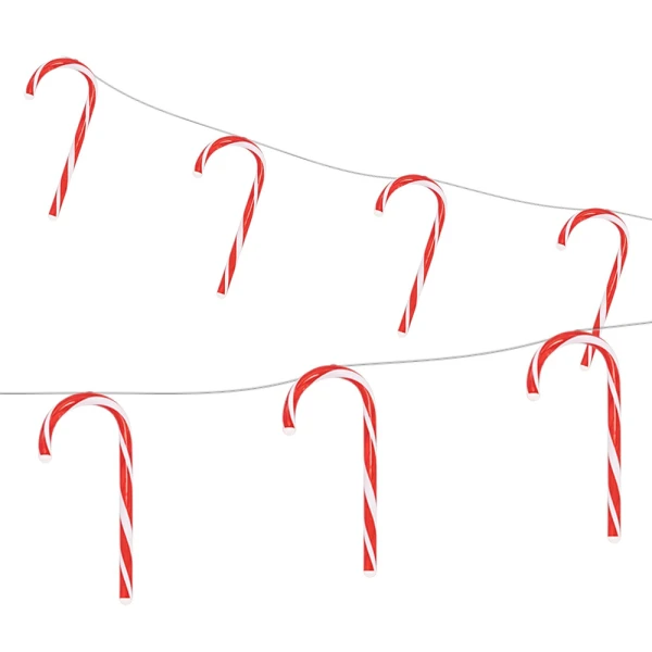 GARLAND WITH 28 LED WITH CANDY CANES 140 cm