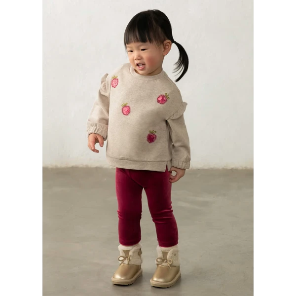 MAYORAL SET LEGGINGS VELVET RASPBERRY