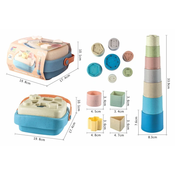 EDUCATIONAL SHAPE-SORTING CASE 13 pcs.