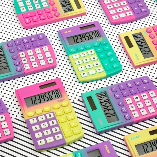 MILAN 8-DIGIT POCKET CALCULATOR SUNSET COLLECTION - 4 COLOURS