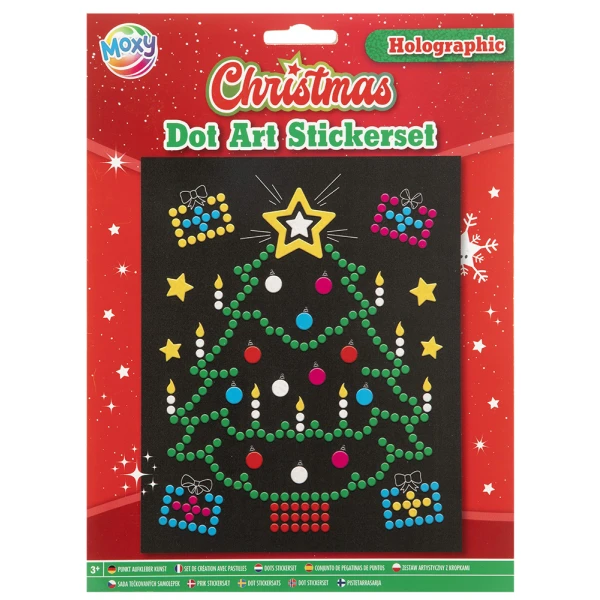 CHRISTMAS SET HOLOGRAPHIC STICKERS - 2 DESIGNS