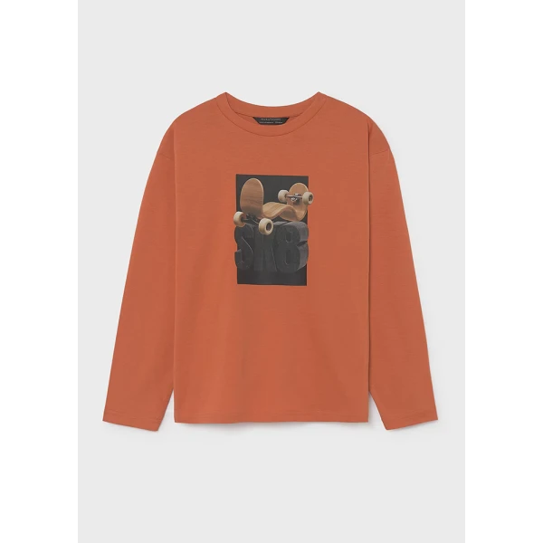 MAYORAL BLOUSE LONG SLEEVES 3D ORANGE