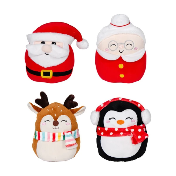 PLUSH SQUISHY CHRISTAMAS FIGURES 17 cm - 4 DESIGNS