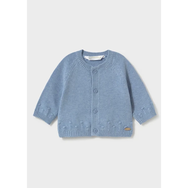 MAYORAL JACKET KNITTED CREW NECK LIGHT BLUE