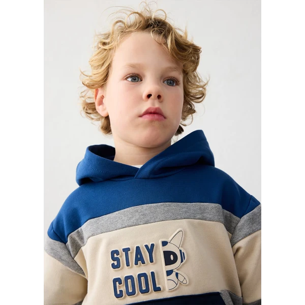 MAYORAL TRACKSUIT FLEECE HOOD  BLUE DARK