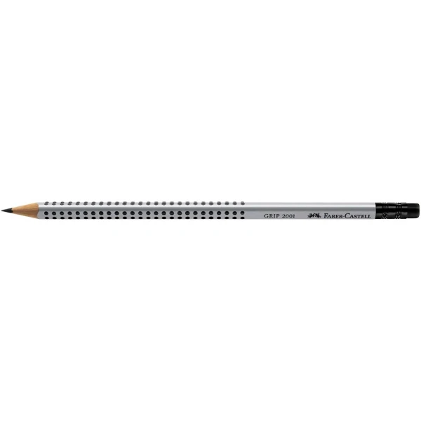 FABER-CASTELL ΜΟΛΥΒΙ ΜΕ ΓΟΜΑ ΓΚΡΙ GRIP 2001 B 