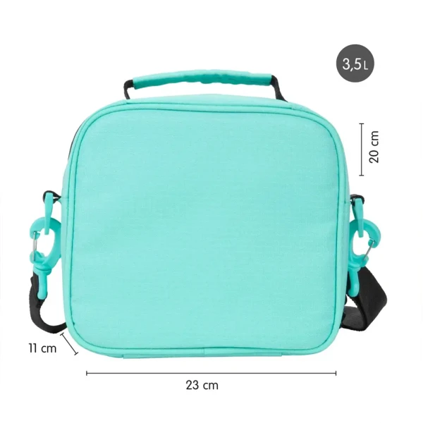 MILAN ISOTHERMAL LUNCH BAG WITH 3 LUNCH BOXES SUNSET SERIES TURQUOISE