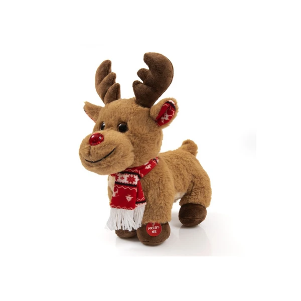 PLUSH FAWN 19 cm WITH GREEK CAROLS 