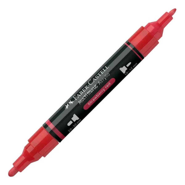 FABER-CASTELL ACRYLIC MARKER MULTIMARK COLOUR 219 STRAWBERRY RED