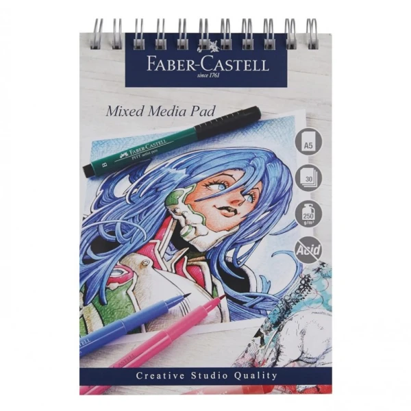 FABER CASTELL ΜΠΛΟΚ MIXED MEDIA CREATIVE STUDIO A5 250γρ. 30 ΦΥΛΛΑ 