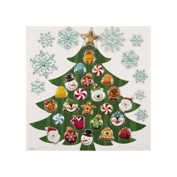 CHRISTMAS WALL DECORATIVE CALENDAR 30.5X31.5 cm - 2 DESIGNS