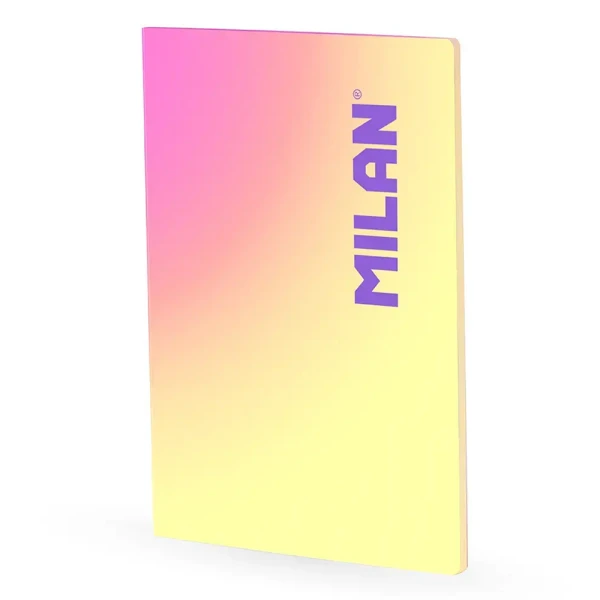 MILAN A4 BOUND NOTEBOOK 48 SHEETS STRIPED SUNSET COLLECTION YELLOW