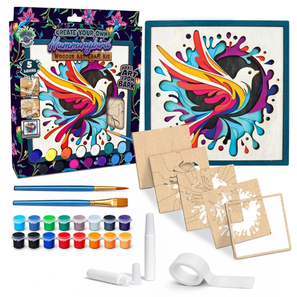 SPLAT PLANET ΞΥΛΙΝΟ ΣΕΤ ΖΩΓΡΑΦΙΚΗΣ HUMMINGBIRD