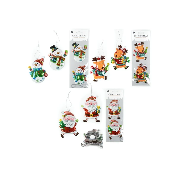 CHRISTMAS ORNAMENT METALLIZE POP UP 30X10 cm - 3 DESIGNS