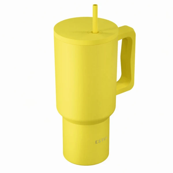 ESTIA HOME ART ΘΕΡΜΟΣ STRAW TUMBLER XL 900ml - SUNBEAM