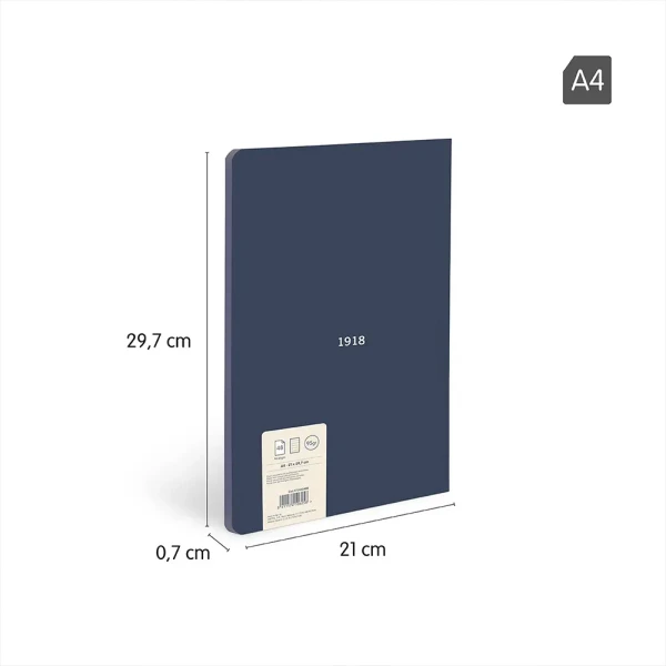 MILAN ΤΕΤΡΑΔΙΟ ΒΙΒΛΙΟΔΕΤΗΜΕΝΟ A4 48 ΦΥΛΛΑ COLLECTION ΜΠΛΕ