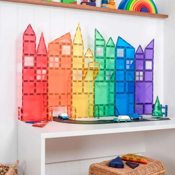 CONNETIX ΜΑΓΝΗΤΙΚΑ ΤΟΥΒΛΑΚΙΑ RAINBOW CREATIVE PACK 102 τεμ.