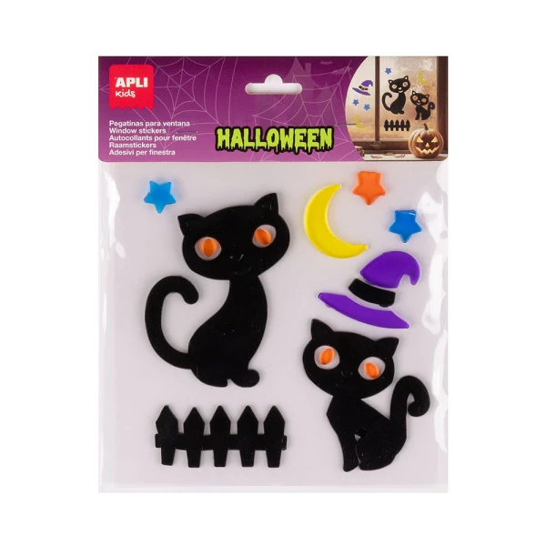 HALLOWEEN JELLY STICKERS ΜΑΥΡΗ ΓΑΤΑ