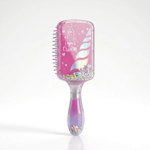 HAPPIHOBBI HAIR BRUSH CONFETTI SPARKLE LOVE - 3 COLOURS