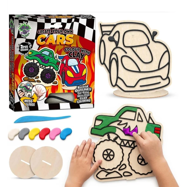 SPLAT PLANET MESS-FREE ΣΕΤ ΖΩΓΡΑΦΙΚΗΣ ΜΕ ΠΗΛΟ RACE CARS