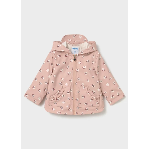 MAYORAL PRINTED WATERPROOF JACKET SOFT PINK